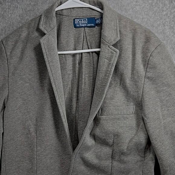 Polo Ralph Lauren Blazer Medium Men gray Tailored Sport Coat Jacket Unstructured - Picture 2 of 9